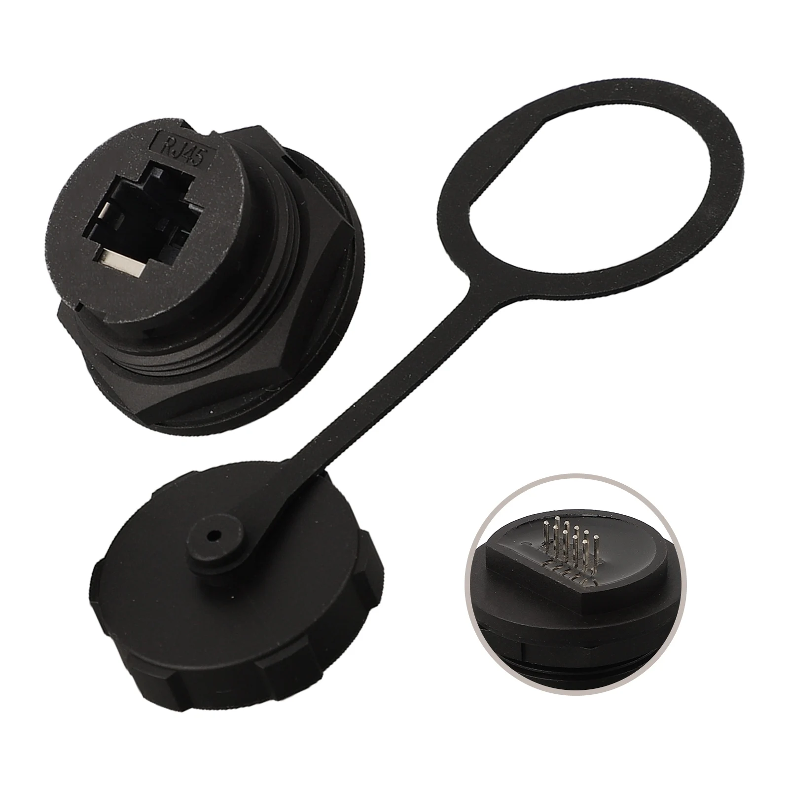 E16 Waterproof Connector Network Switch Coupler Snap-On Female Socket Plug Board Copper Gold-plated, Strong Conductivity