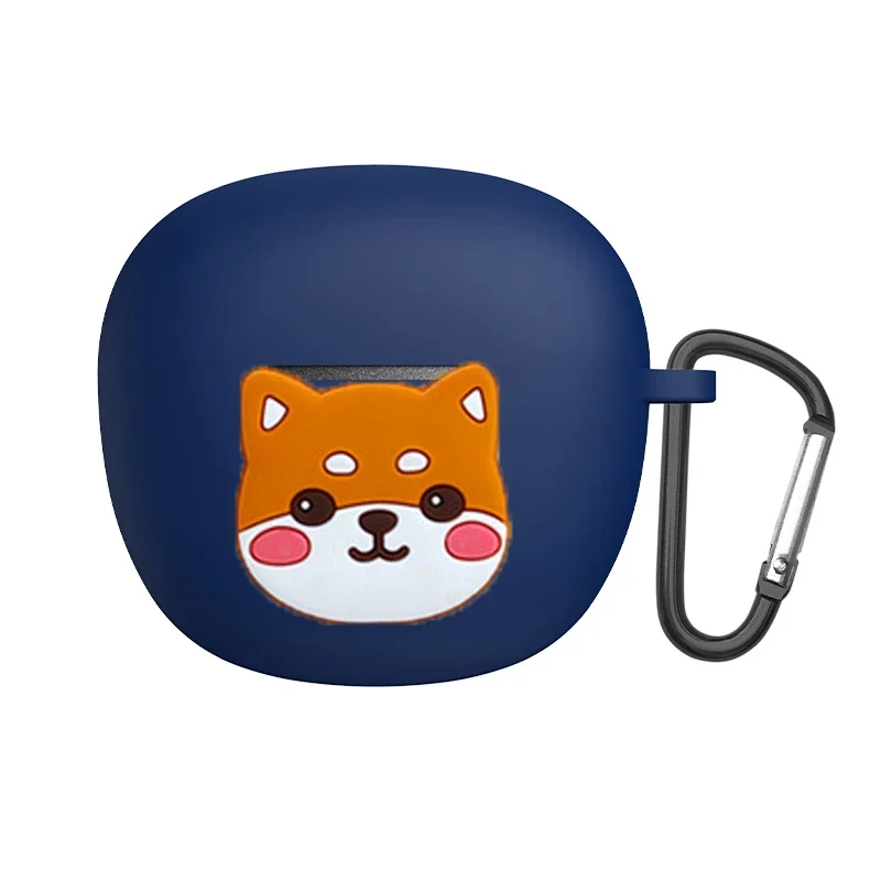 الكرتون ل QCY HT03 TWS حافظة مضحك الكلب القط/زهرة سيليكون سماعة لاسلكية تعمل بالبلوتوث سماعات غطاء ل qcyht03 حماية