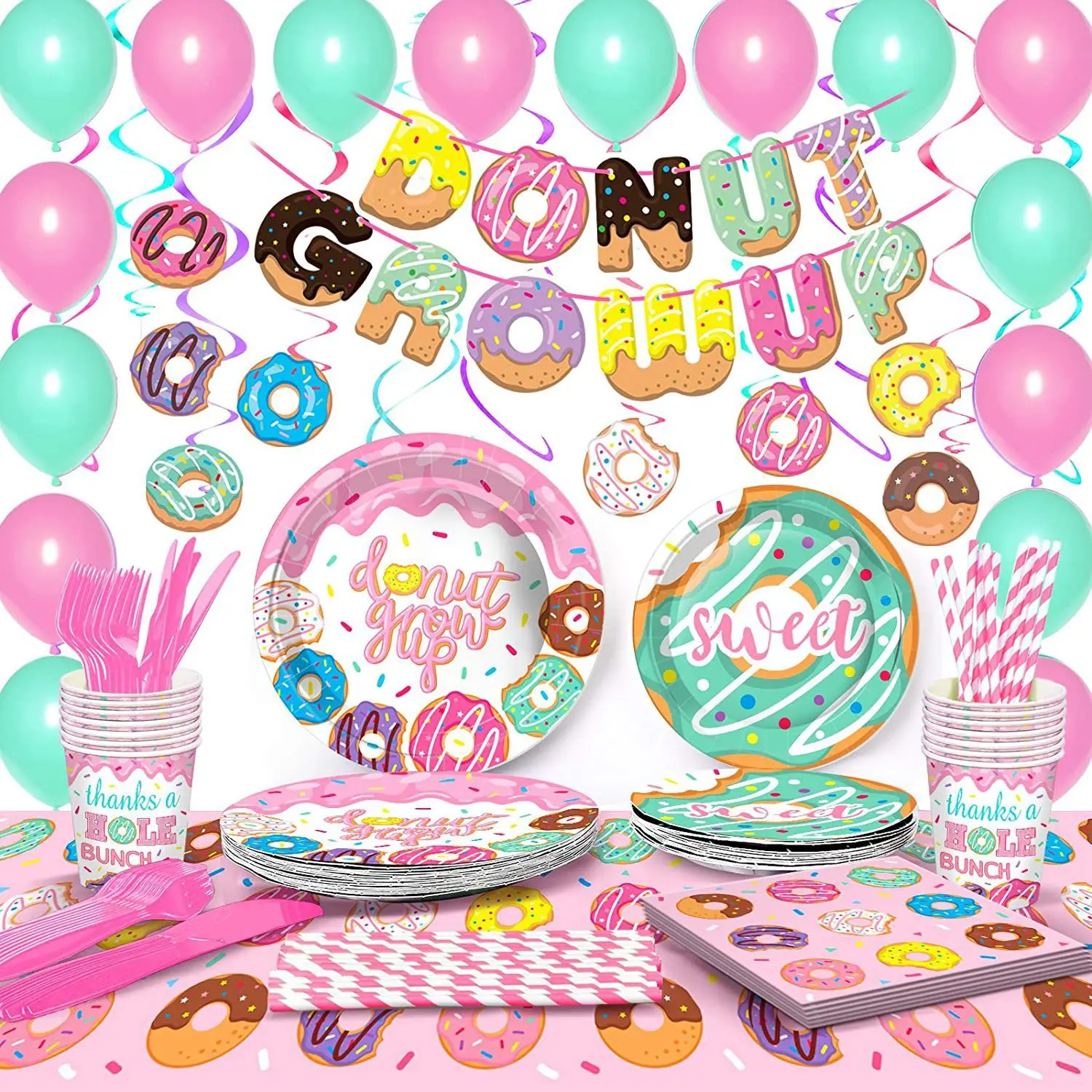 10pcs 12inch Colorful Doughnut Balloon Sweet Dessert Doughnut Latex Baloon Kids Happy Birthday Party Decor Balloons Baby Shower