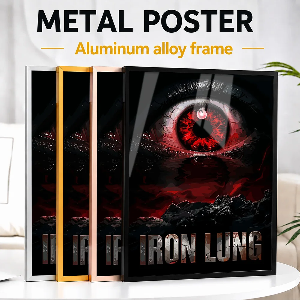 Iron Lung Horror Eye Framed Metal Print Customized Gothic Suspense Theme Wall Art Ideal For Thriller Collectors In Home Theater