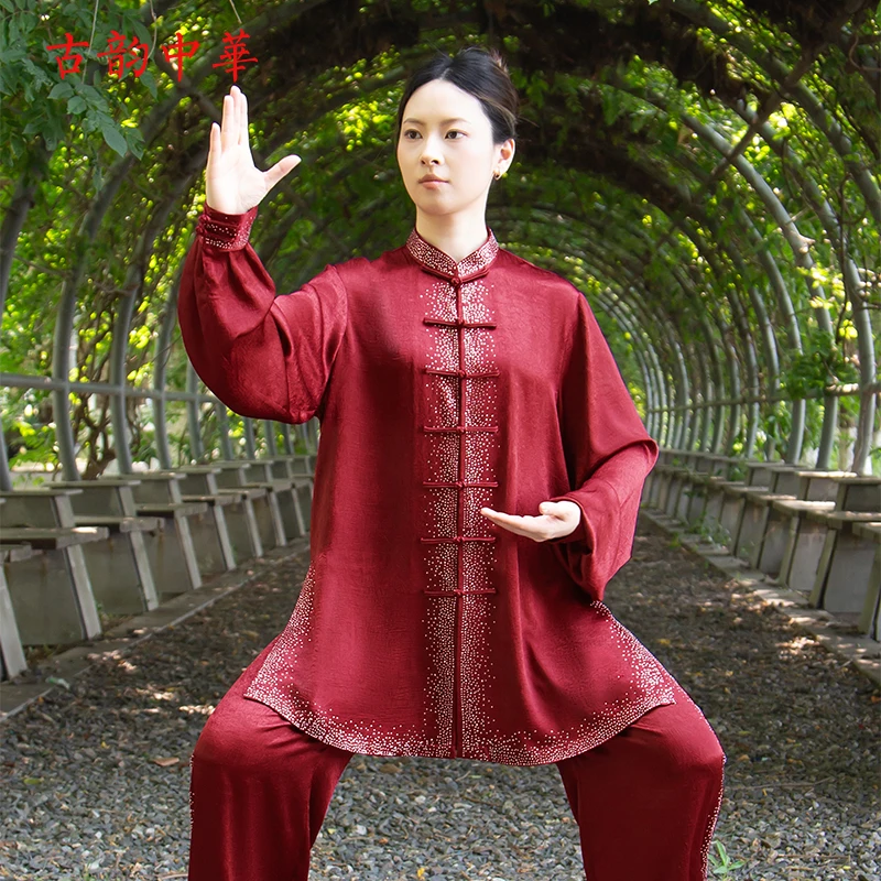 

Yongchun Taiji Martial Arts Fashion Performance Tai Ji Suit Female Beautiful Chinese Young Man Baduanjin Exercise Clothing Male