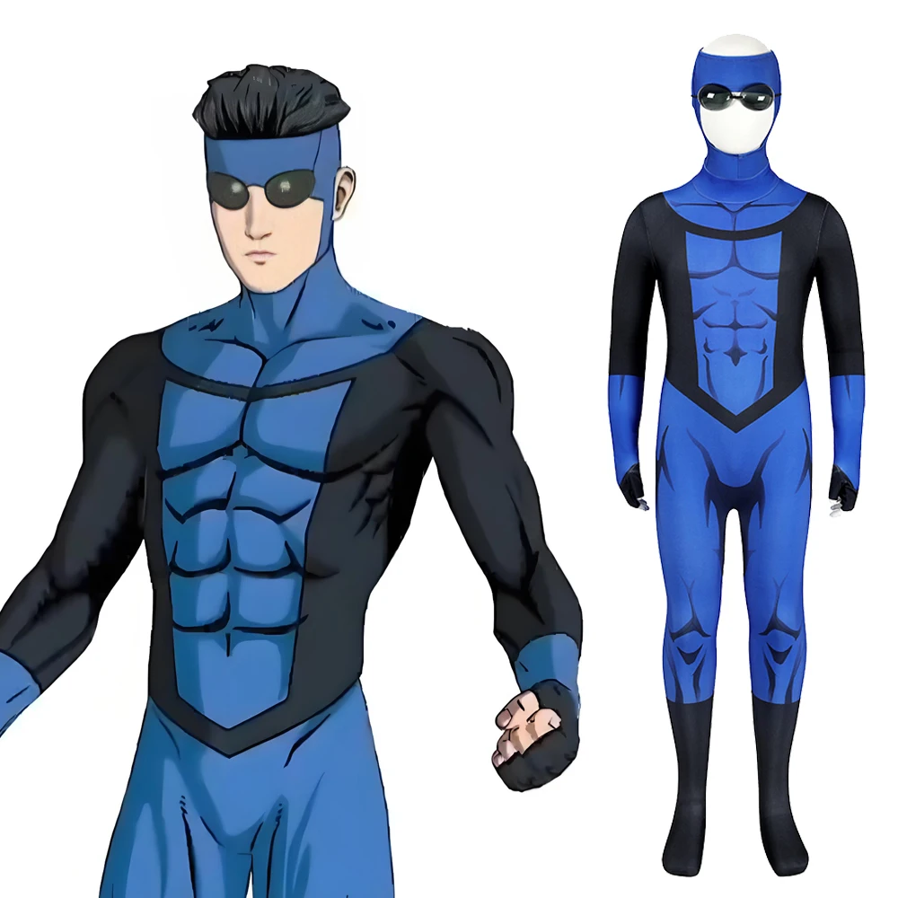 

Kids Invincible Season 3 Cosplay Mark Grayson Boys Costume 3D Printed Spandex Halloween Costume Jumpsuit Bodysuit for Children