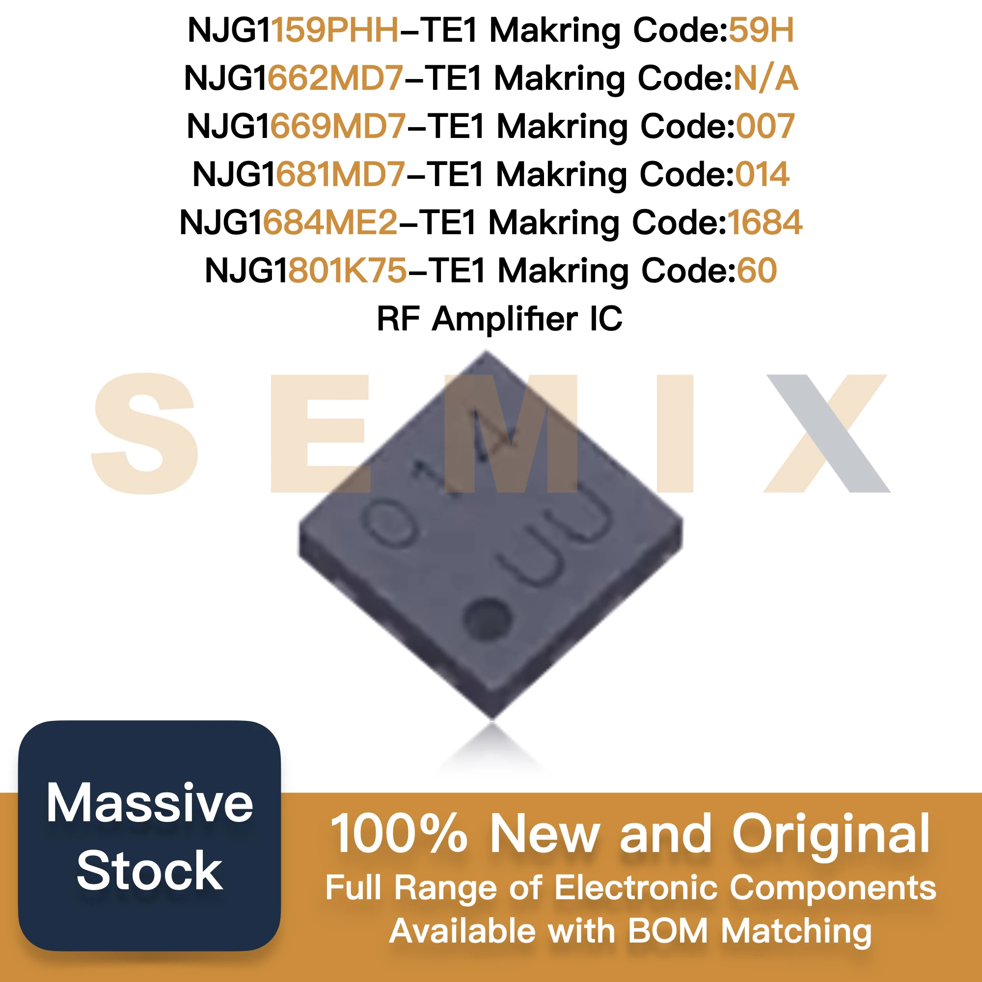 10Pcs NJG1159PHH-TE1 NJG1662MD7-TE1 NJG1669MD7-TE1 NJG1681MD7-TE1 ...