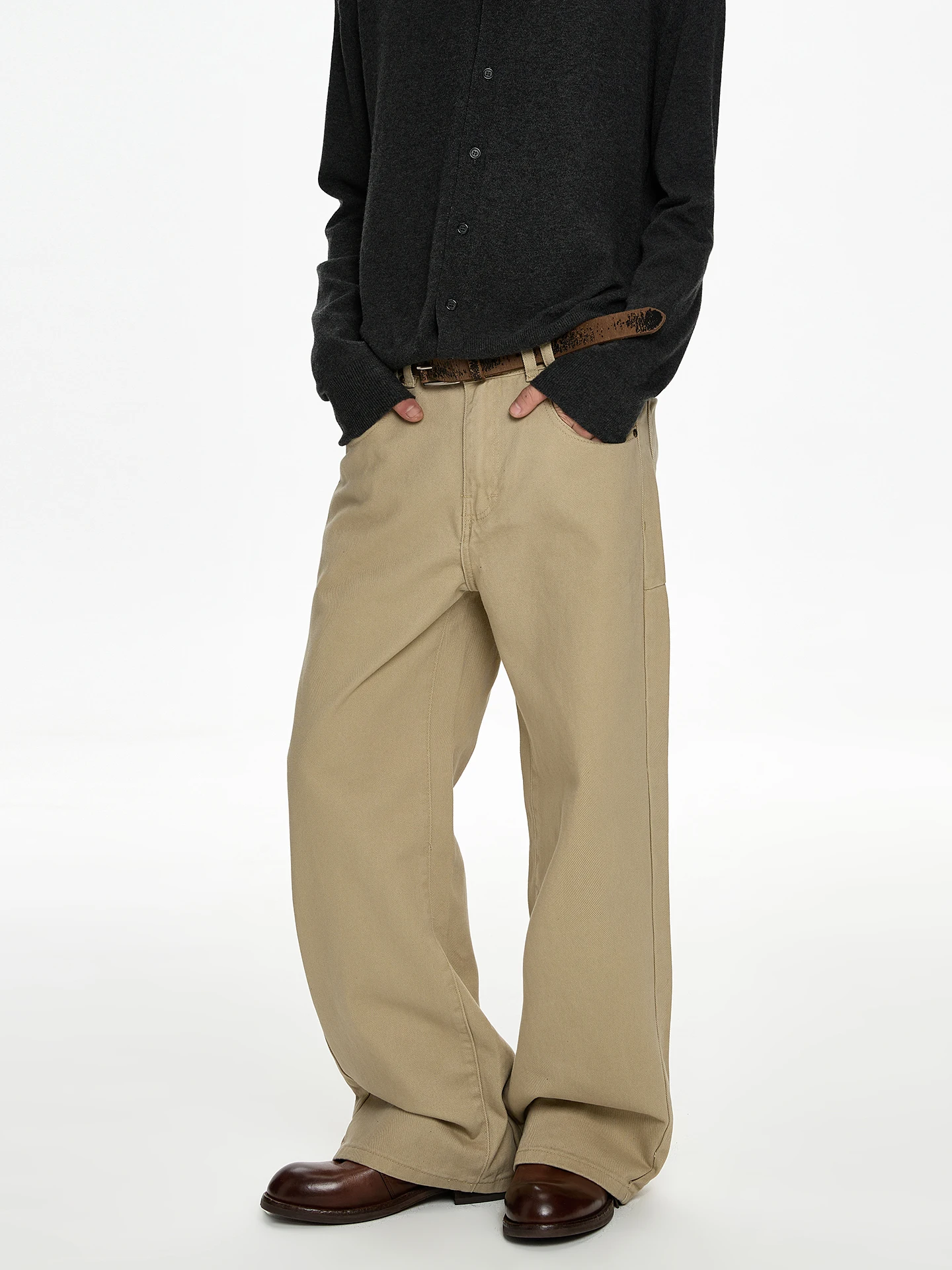 

Американские ретро-брюки Cleanfit: прямые, слегка расклешенные, высококачественные, для работы и повседневной носки, мужские, модные