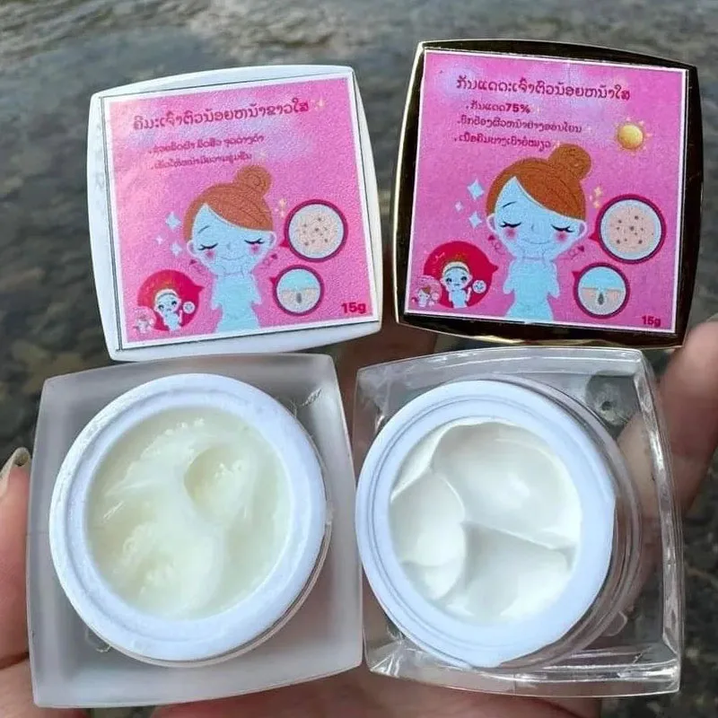 Thailand Original Set Remove Dark Skin Blemish Freckles Scars Acne Brightening Smooth, Moisturize And Firm Even Skin Tone 15gX2