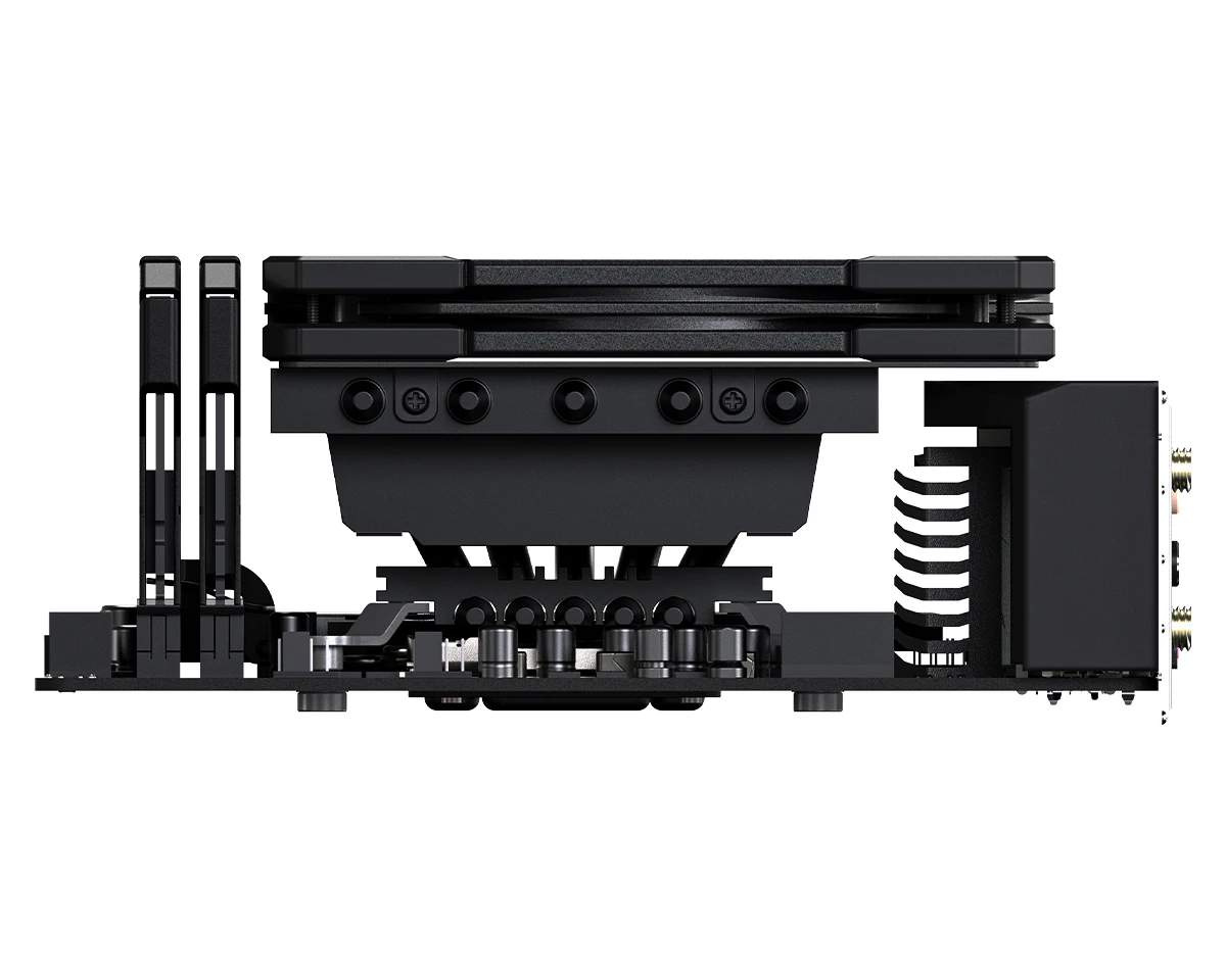 ID-Cooling IS-50X v3 Низкопрофильный радиатор процессора LGA1700 1200 115x AM5 AM4 Тепловая трубка Черный 12 см Охлаждающий вентилятор Высота 56 мм Для корпуса A4