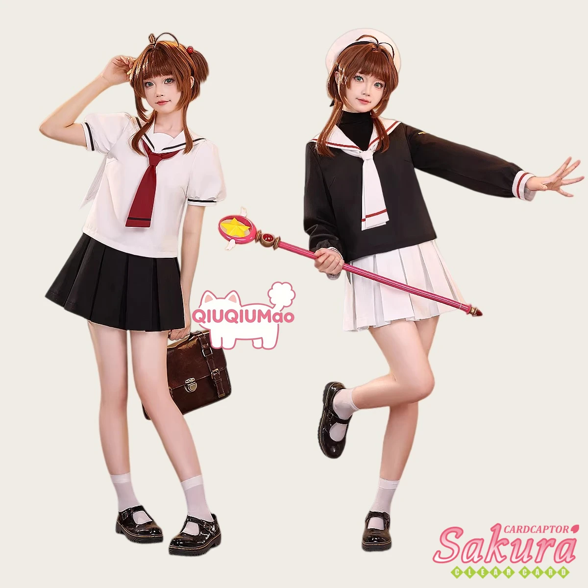 

Cardcaptor Sakura cosplay costume anime Sakura Kinomoto role playing JK Winter and summer school uniform outfit women comic con