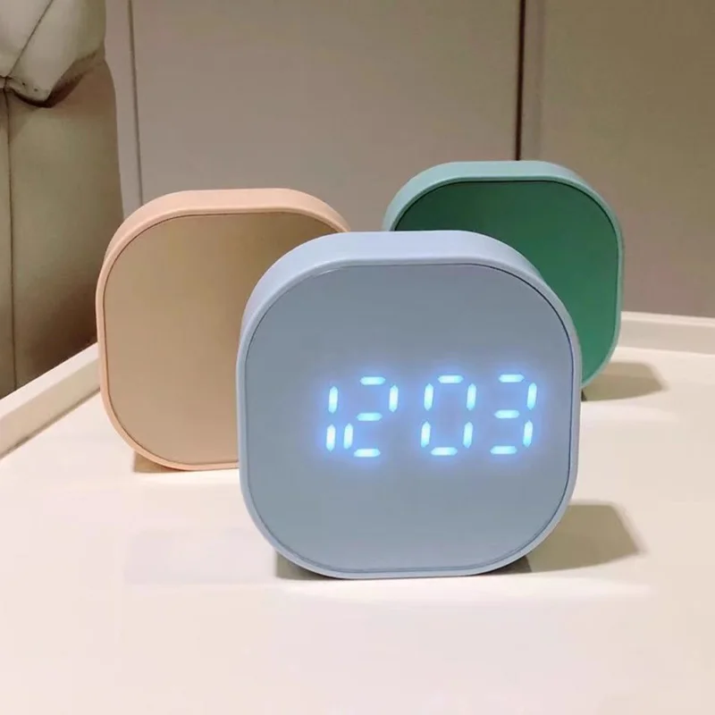 Alarm Clock Table Led Battery Digital Cute Alarm Clock Kids Kitchen Travel Portable Temperature Despertador Bedroom Decor Reloj