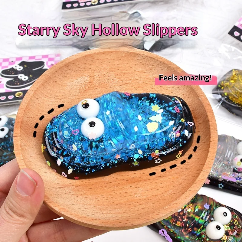 1PC Stress Relief Squishy Fidget Toy, Funny Cartoon Hole Shoe With Big Eyes Sausage Mouth Soft Texture For Kids Teens Desktop Decor Creative Hand Squeeze Vent Decompression Toy Random Color