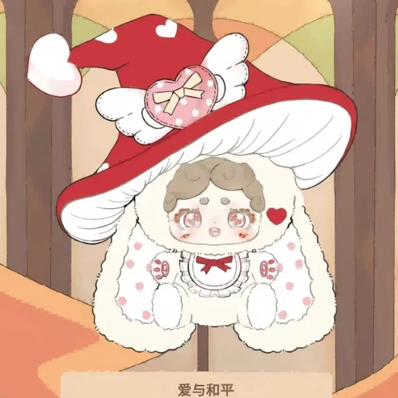 LuckyDeerNai Goodnight Little Rabbit Witch Letter Series Pluche Blind Box Anime Doll Mystery Box Leuke sleutelhanger hanger speelgoed cadeau