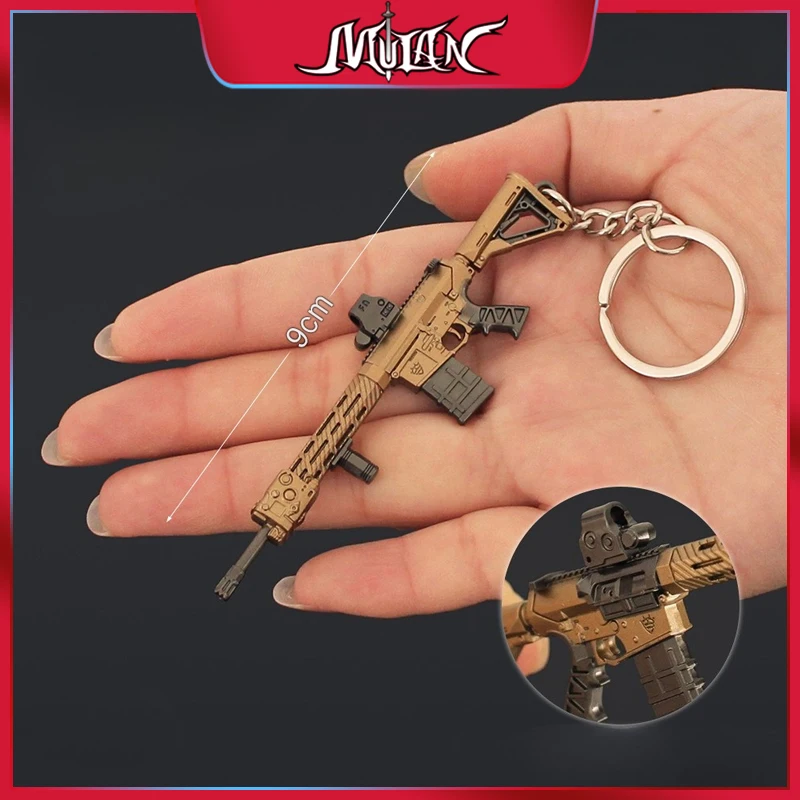 

Arena Breakout Game Peripherals Mini M110 Gun Full Metal Craft Weapon Model Collectible Backpack Key Ring Birthday Gift Boy Toy