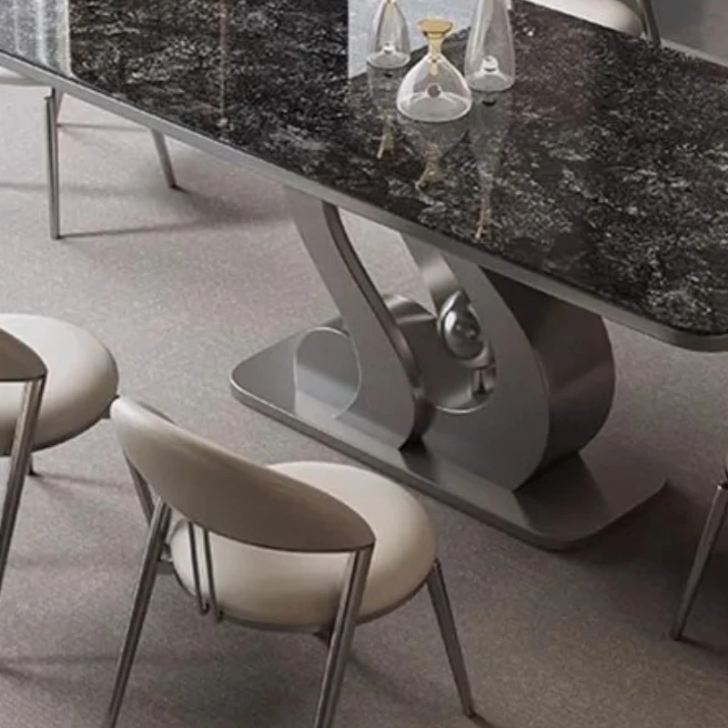 

Luxury Extendable Dining Table Legs Metal Nordic Modern Fashion Extensible Bench Table Patio Dining Mesas De Comedor Furniture