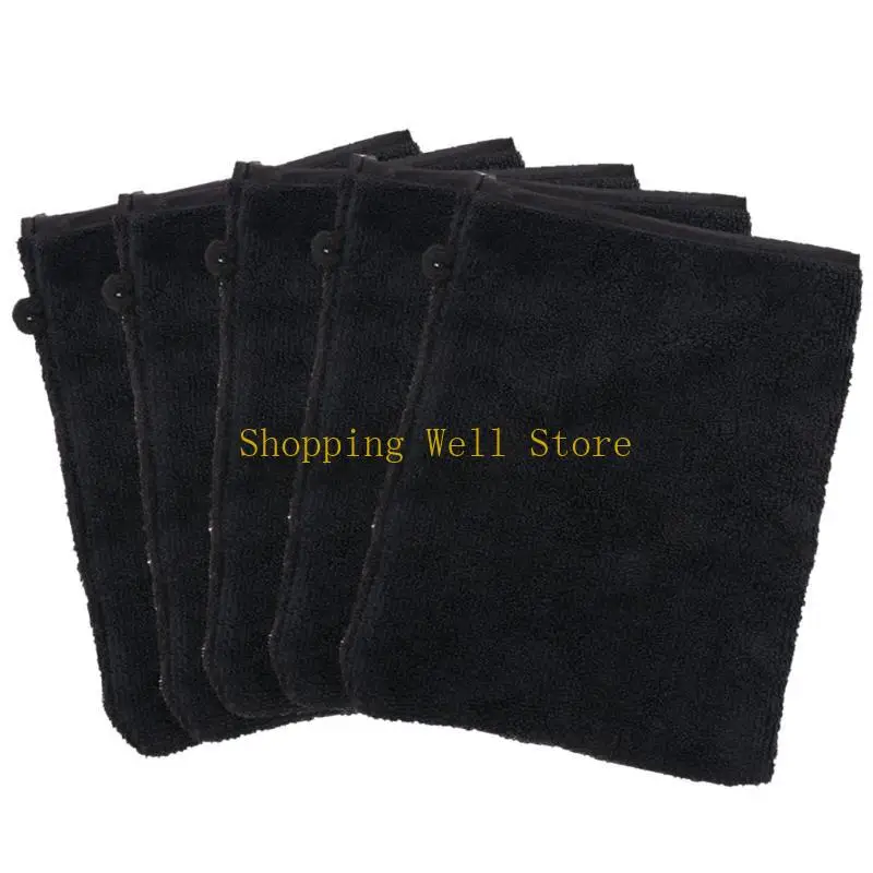 KX4B 5PCS Microfiber Face Towels Luvas limpeza macias para a maioria tipos pele Luva lavagem