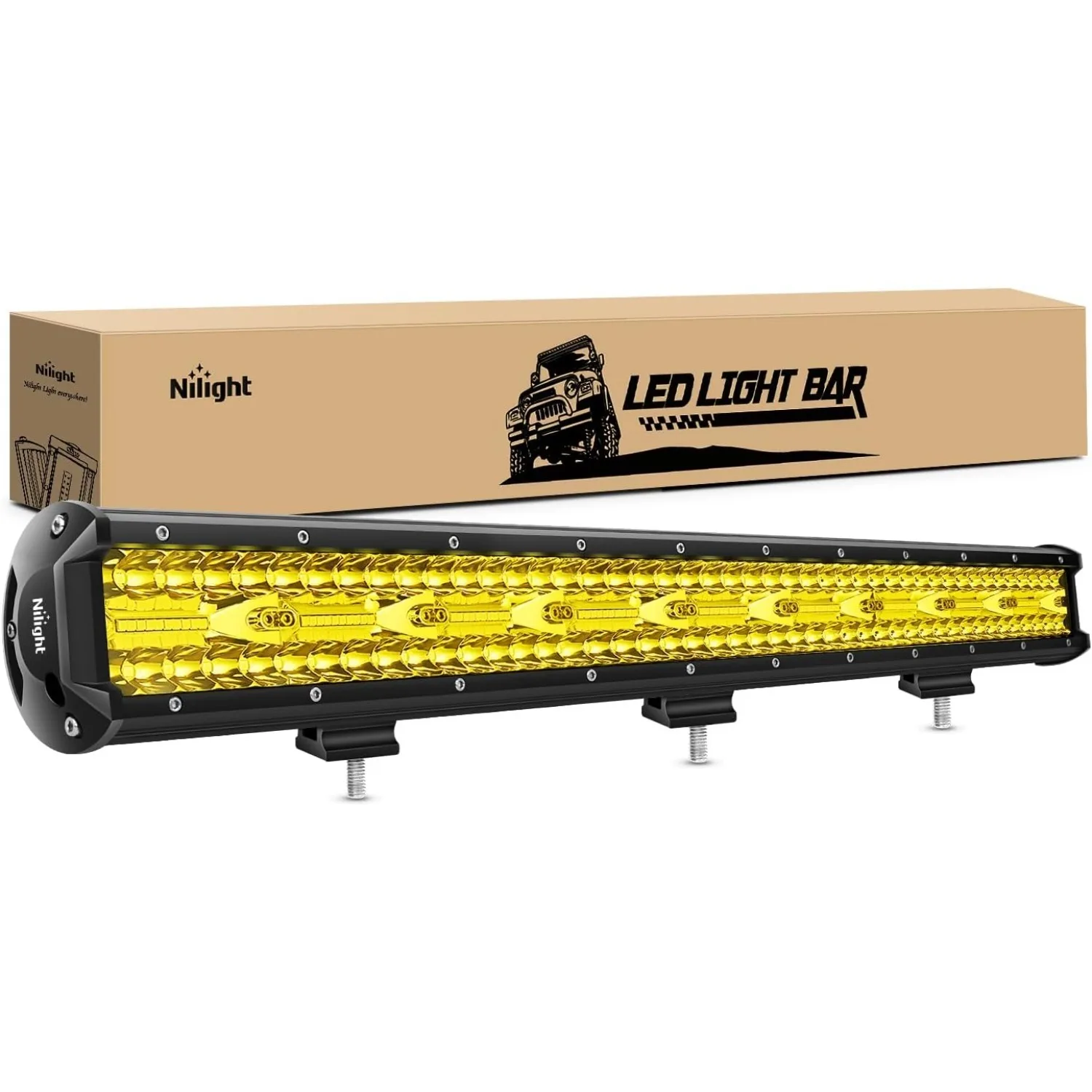

Nilight LED Light Bar 26 Inch Flood Spot Combo Off Road Work Lights for Van Camper Wagon Car Pickup Golf Cart ATV UTV SUV Truck.