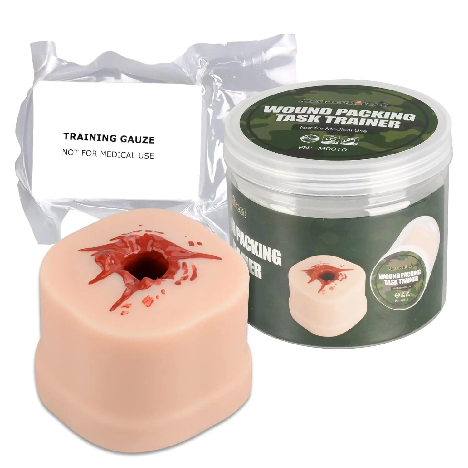 Various Gunshot Wound Model Bullet Wound Dressing Filling Stop the Bleeding Control Train for Medical Students First Aid Educate
