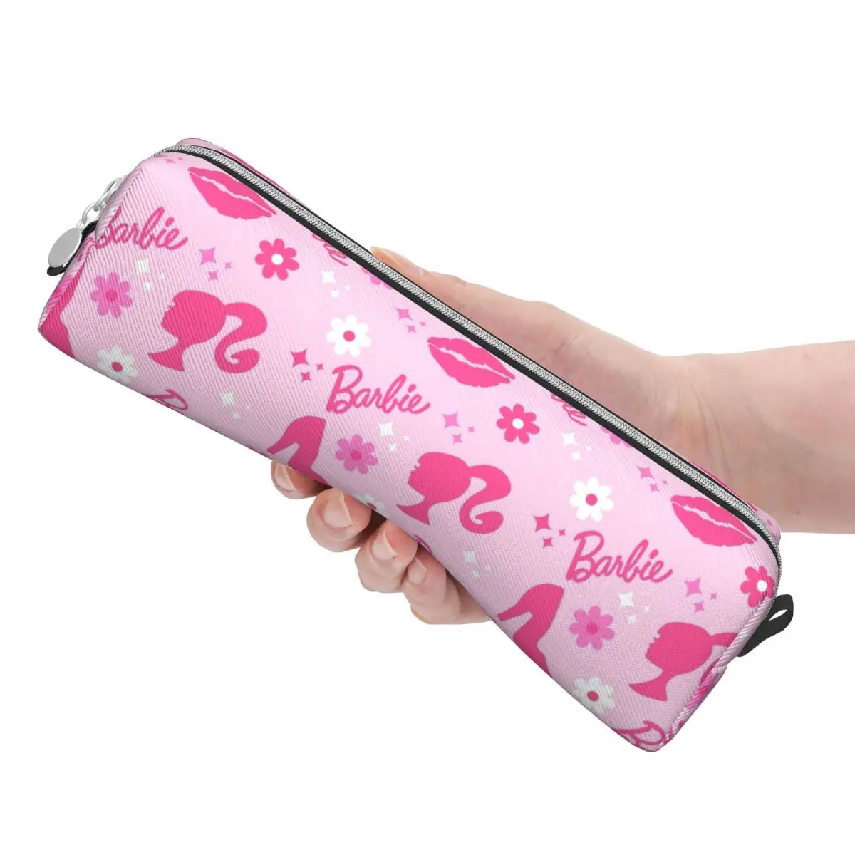 Imagem -03 - Cute Barbi Pencil Cases Pink Pen Box Bolsa para Menina Material Escolar Estudantil Lápis de Zíper Grande Capacidade