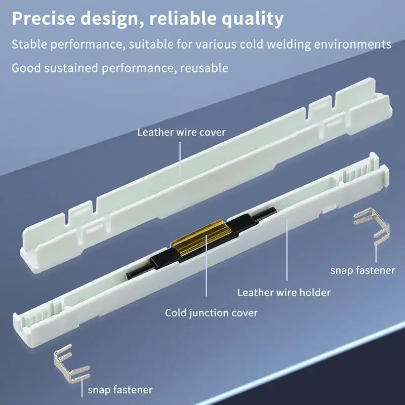 2/5/10setsFiber Mechanical Splice Connector Single Mode Flat Drop Cable Cold Splice Bare Fiber Quick Connection No Heat No