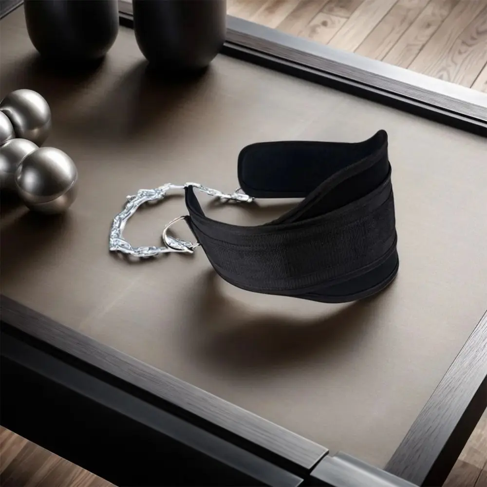 

Double Layers Weighted Pull-up Belt Thicken Barbell Plates Weight Lifting Belt Adjustable Comfortable Weighted Muscle-up Belt