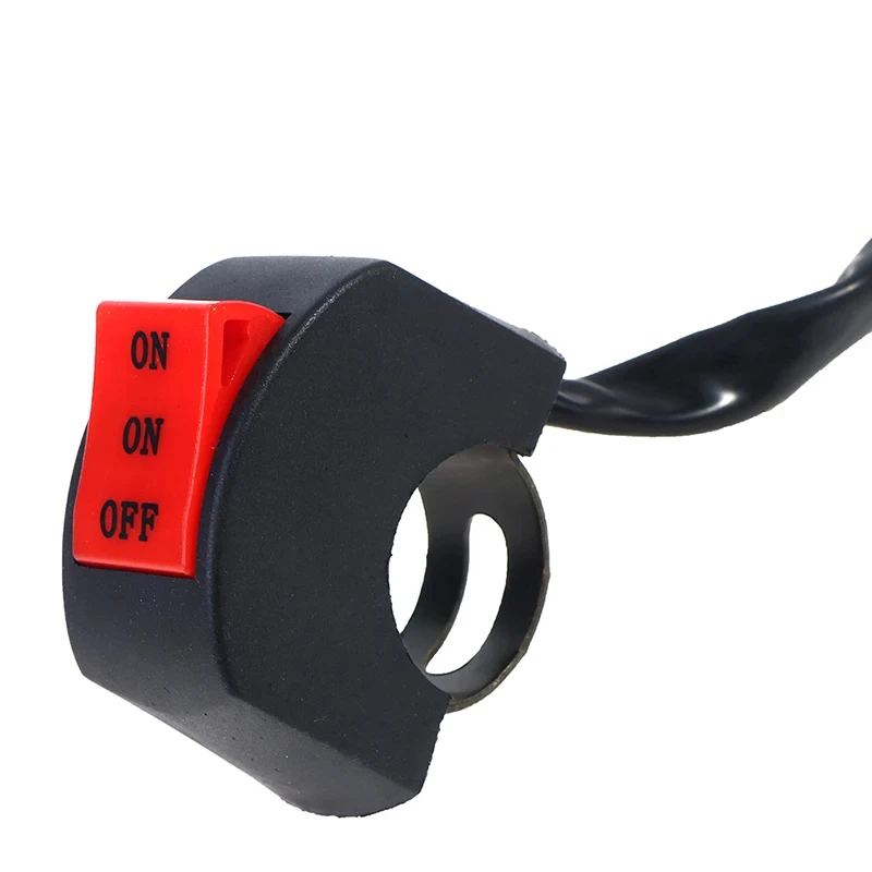 Botão de Interruptor de Farol LED para Motocicleta, Três Linhas, Funções Longa e Curta Distância, para Guidão