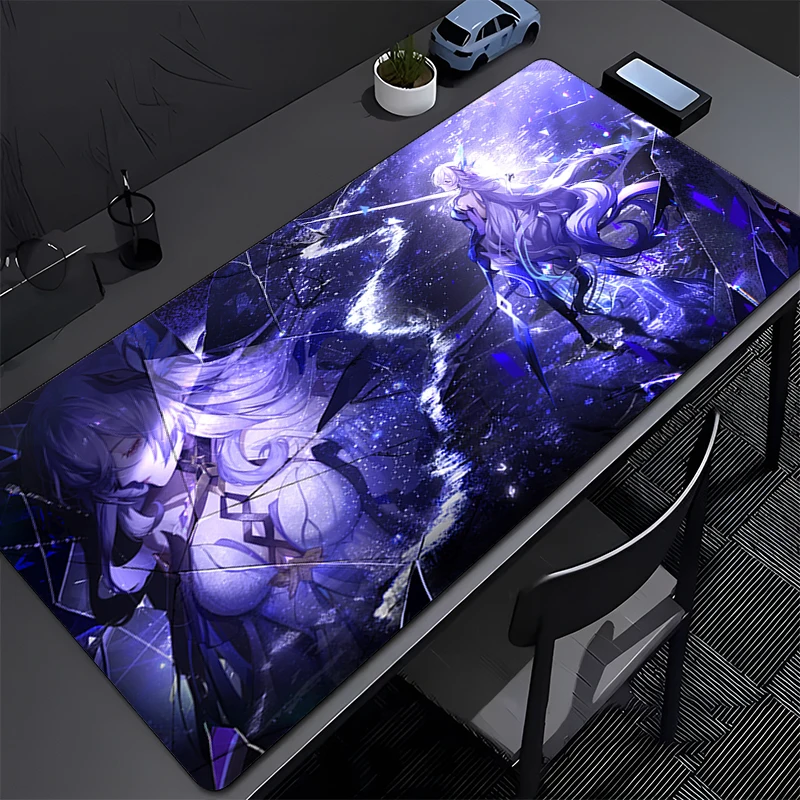 

Mouse Pad Laptop HD Print Anime Keyboard Pad PC Sexy Girl Skirk Purple Desk Mouse Mat Genshin Impact Gaming Accessories Mousepad