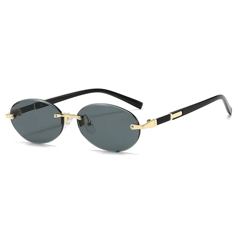 Rahmenlose, modische, ovale Brille mit kleinem Rahmen, geeignet für den täglichen Gebrauch von Männern und Frauen – Detail 5