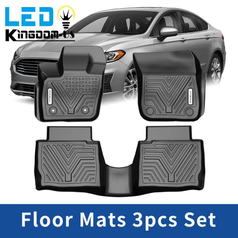 

Floor Mats Liners for 2017-2020 Ford Fusion Lincoln MKZ 3D TPE All Weather 3PCS United States