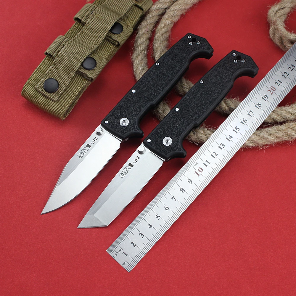 Cold SR1Folding Pocket Knife 8Cr14Mov Steel EDC Outdoor Survival Hunting Knife Professional Military Tactical Knives for Men