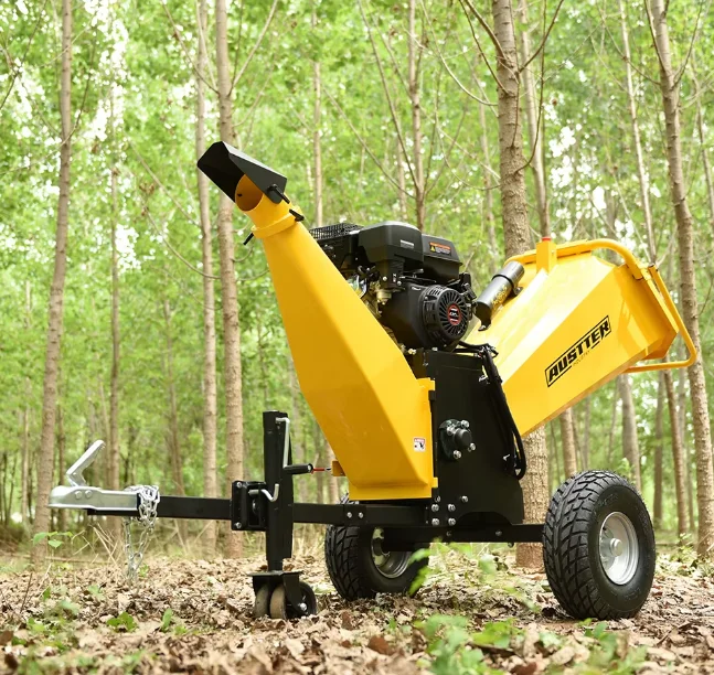 

Mobile 150mm Capacity 15hp Petrol Power Log Tree Branches Leaf Twigs Industrial wood Chipper Shredder for Garden Farm