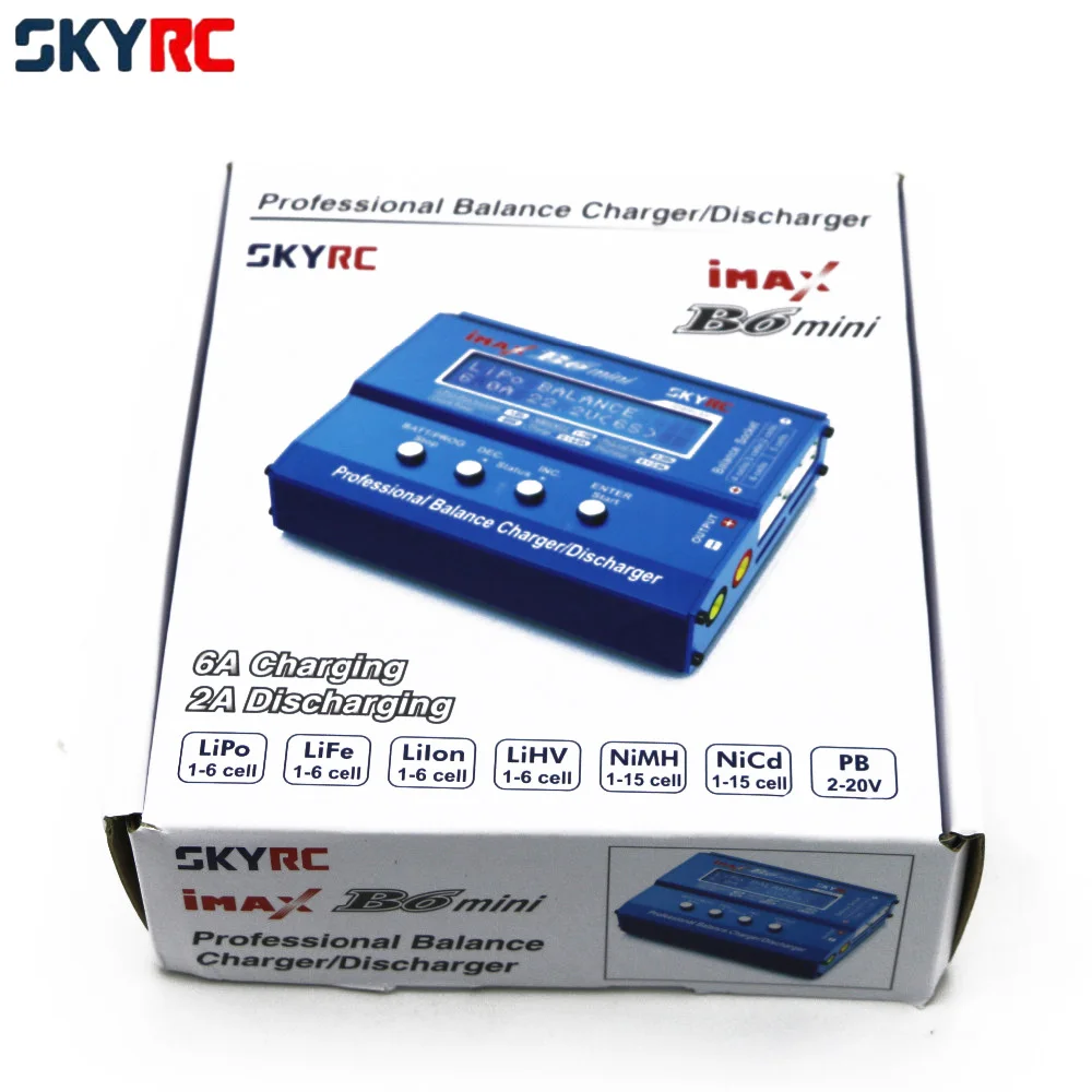 SKYRC Imax Mini B6 60W Max Balance Charger/Discharge For LiPo/LiFe/LiIon/NiMH/NiCd Battery For RC Car Boat Transmitter PFV Drone