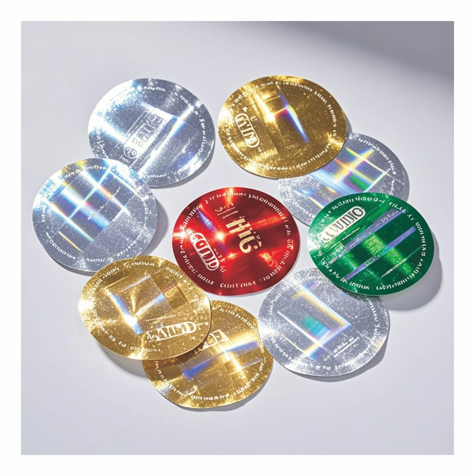 Hot Selling Hologram Stickers With Double-Layer Rainbow Effect Coated Paper Or PVC Hologram Stickers With CE Certificate