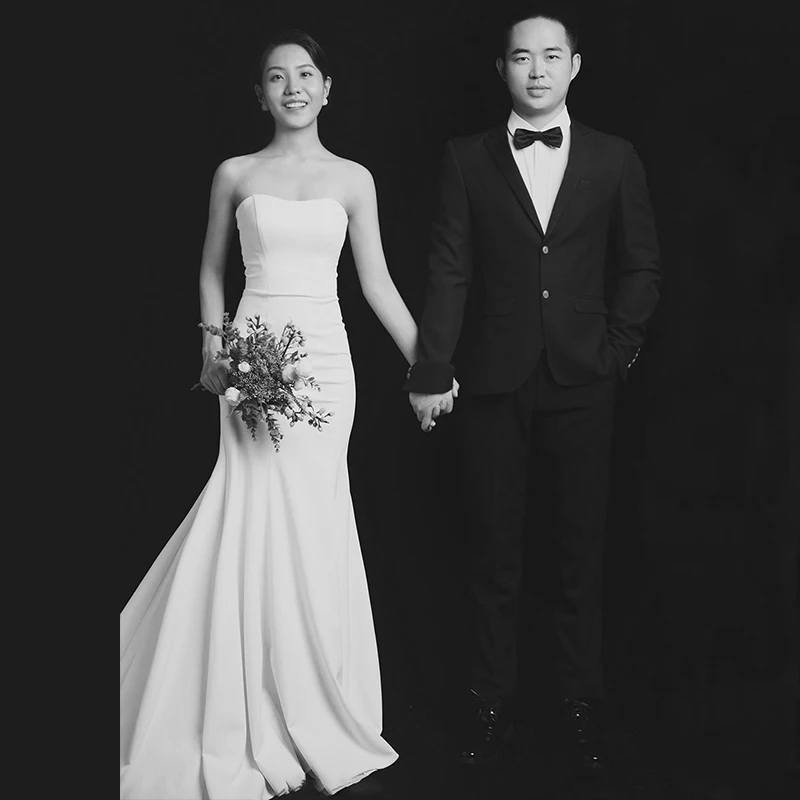 

Sexy Strapl Vintage Tail Fi Wedding Dr Slimming Photoaphy oots 2023 New Arrival Light Bridal Gown Church Suitable