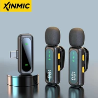 Micrófono de solapa Lavalier inalámbrico J21, Mini micrófono para grabación de Audio y vídeo para iPhone, Android, portátil, reducción de ruido, Vlog en vivo
