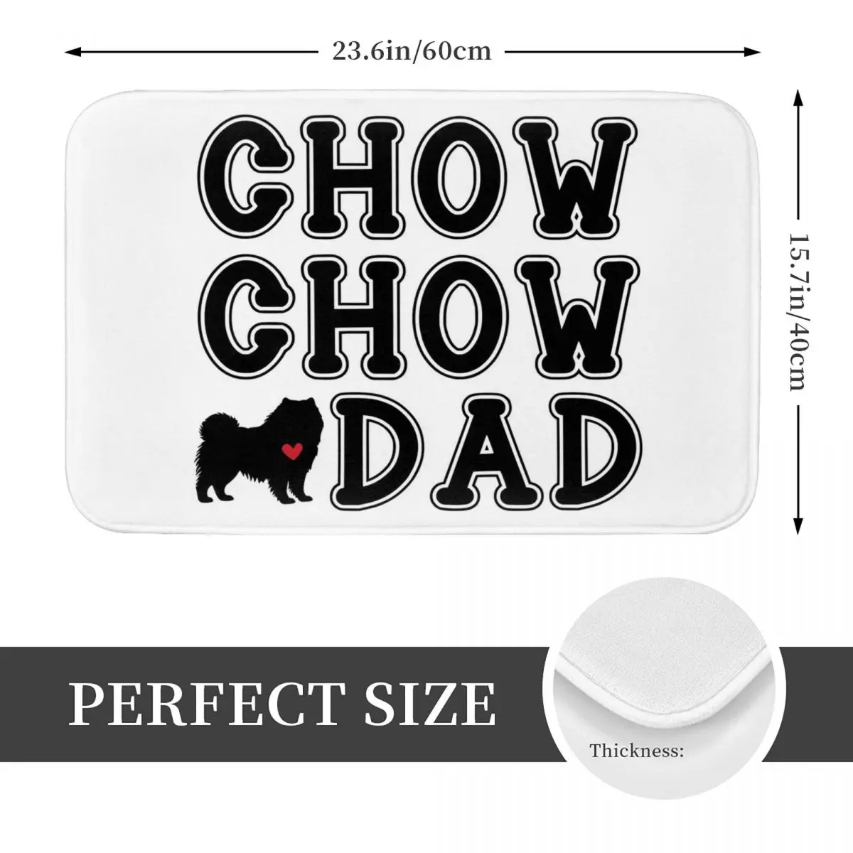 Chow Chow Dad Doormat Non-slip Super Absorbent Bath Mats Home Entrance Rugs Kitchen Bedroom Carpet Hallway Footpad