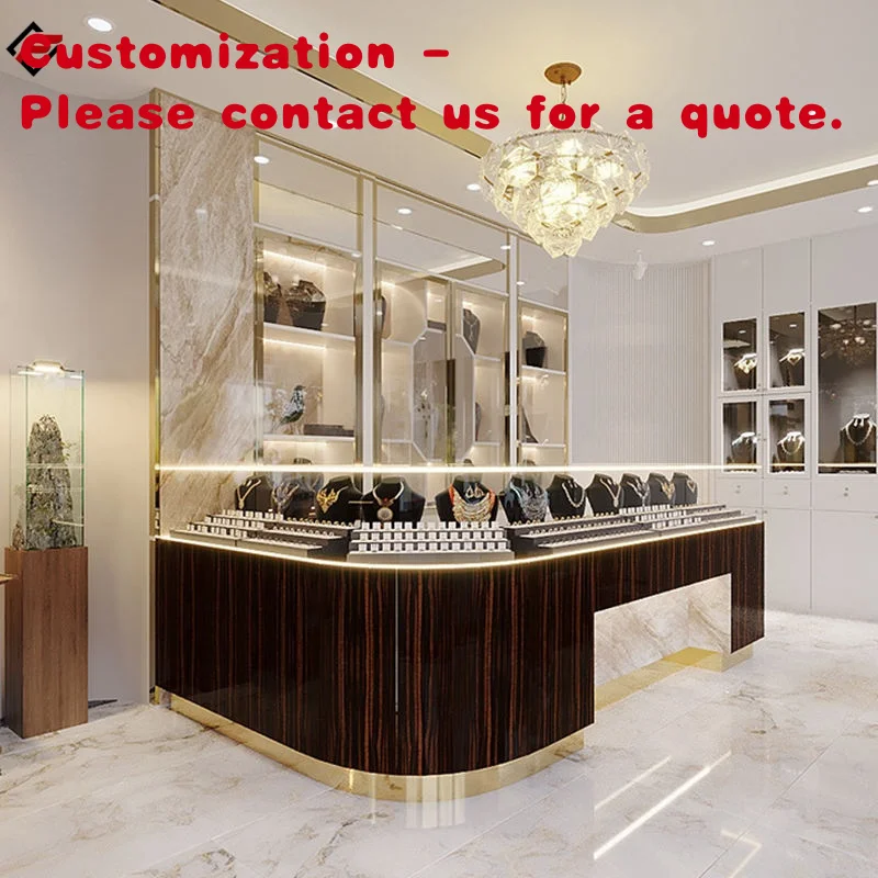 

custom.Durable Jewelry Showcase, Glass Display Cabinet & Display Jewelry Store Long-Term Use