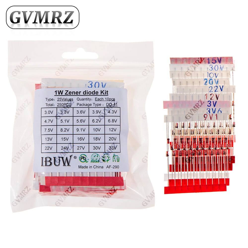 250PCS 25Values 1W …
