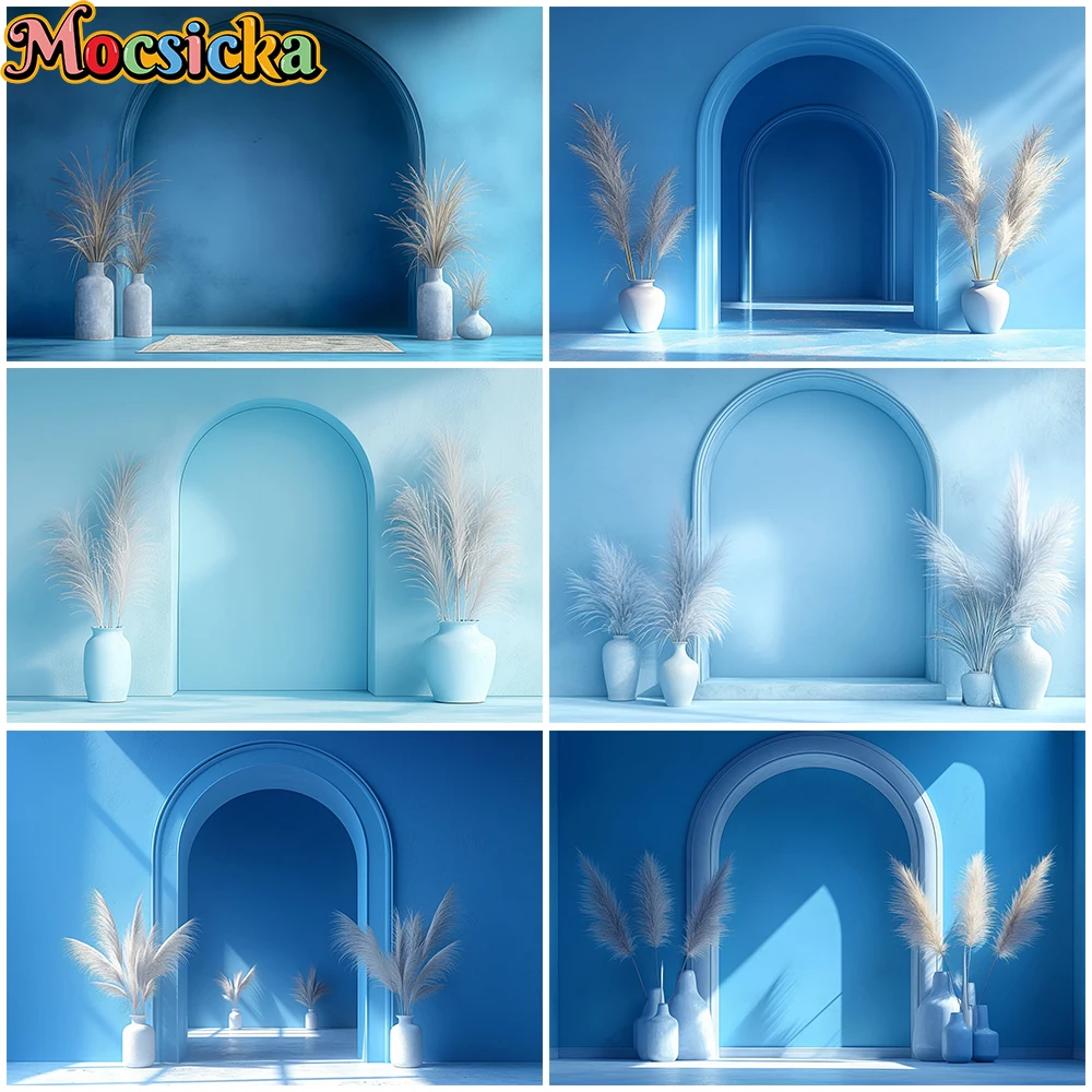 

Mocsicka Professional Photography Background Studio Shooting Prop Blue Wallpaper Child Baby Shower Birthday Party Photo Backdrop