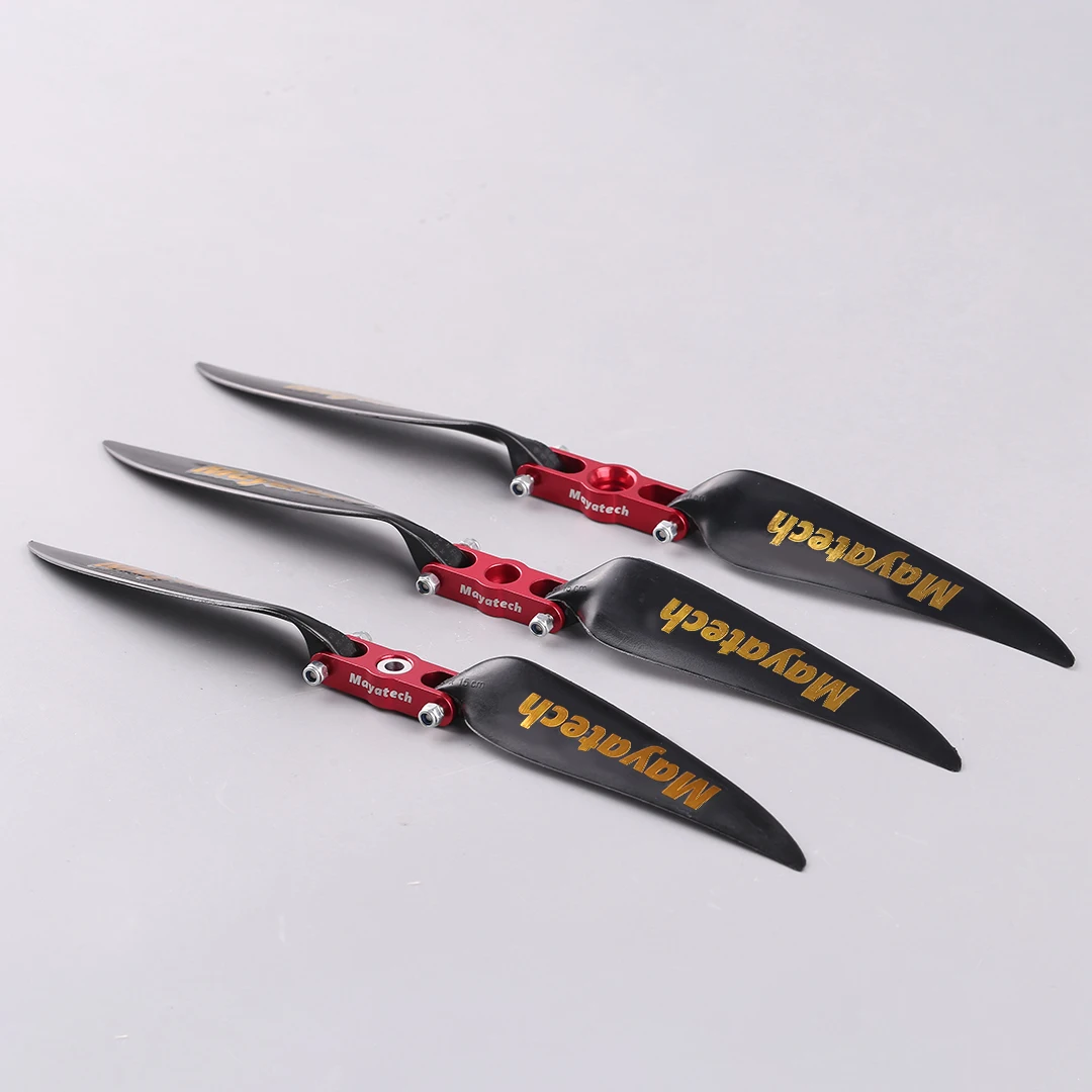 Mayatech Folding Fold Propeller Red / Black Paddle Clip Adapter Clamp 5mm 6mm 8mm Aperature RC Airplane Fixed-wing DIY