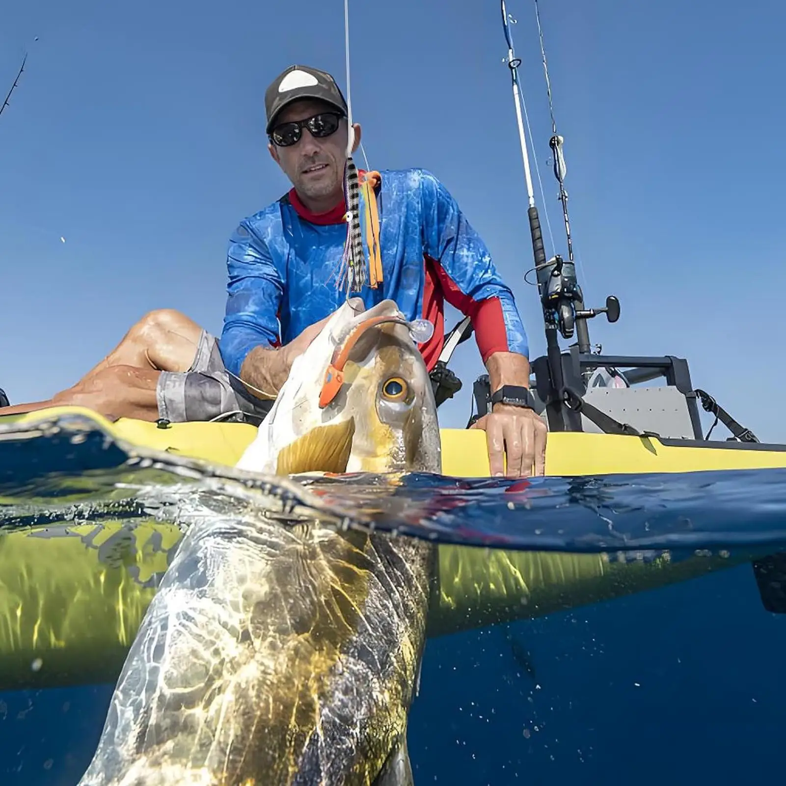 

Приманка для кальмара, светящаяся глубоководная приманка, утяжеленные тонущие приманки для кальмара для окуня, краппи, лосося, сука, форели, сома, морской соленой воды