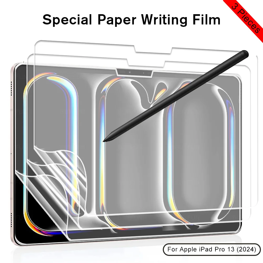 3Pcs Paper Screen Protector For iPad Pro 13 2024 Matte Feel Writing Film i Pad Air 11 in (2024) iPadPro 7th 5th iPadAir 6th Gen