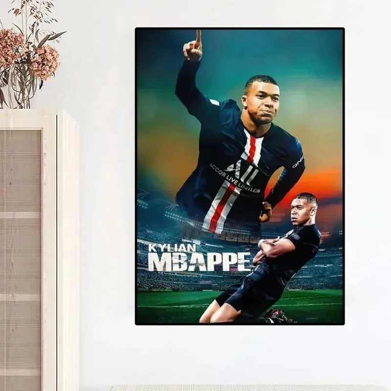 Modern Sports Aesthetics Wall Art Football Cool - Mbappe Superstar HD Canvas Painting e Printed Home Bedroom Decoration