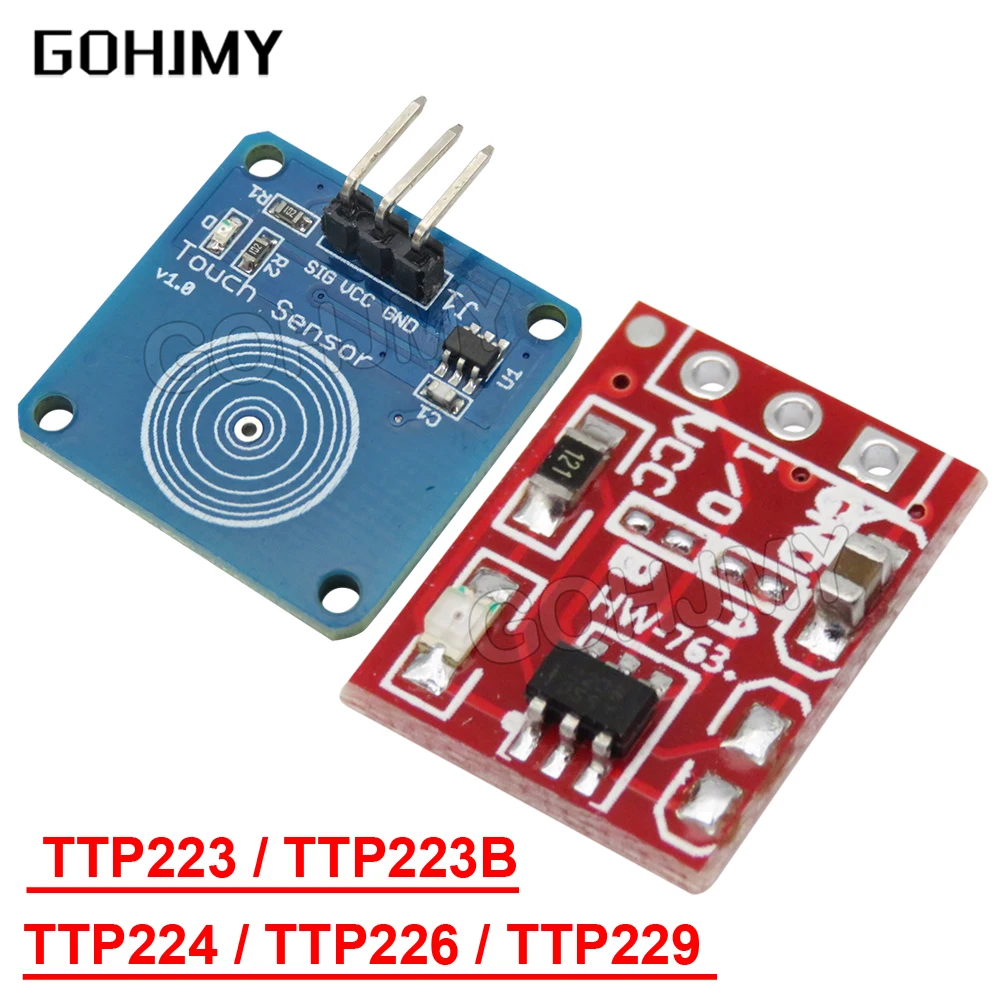 Digital Touch Switch TTP223/TTP223B/TTP224/TTP226/TTP229 Sensor Digital 1/4/8/16 Channel Micro Touch Key Capacitor Module