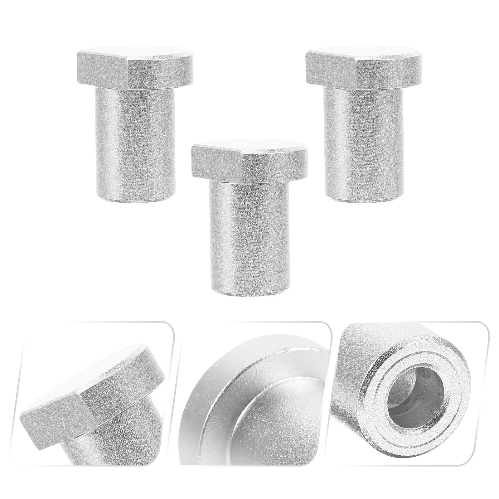 3Pcs Bench Dog Woodworking Short Peg 19mm Lightweight Aluminum Alloy Workbench Positioning Planing Insert Clamp