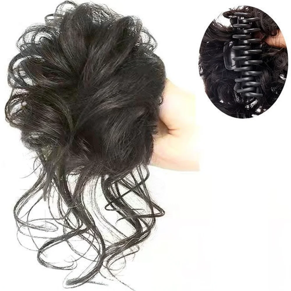 Realistic Synthetic Hair Chignon Extension Messy Bun Scrunchie Natural Looking Fake Hair Piece For Women Fashion