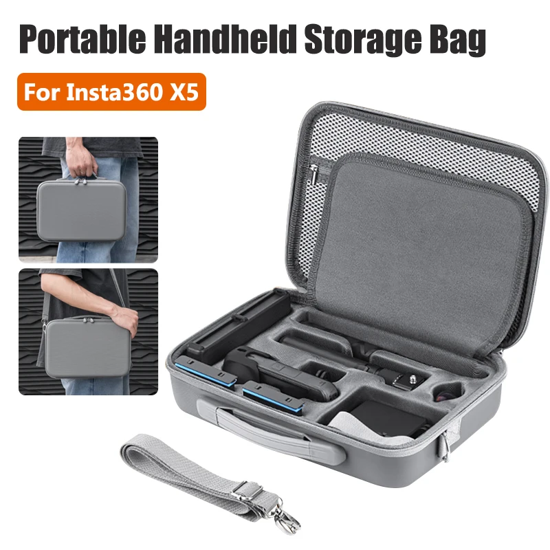 

Ручной чехол для хранения, сумка для переноски Insta360 X5, защитные аксессуары для камеры, портативная сумка на плечо, дорожная повседневная сумка для переноски