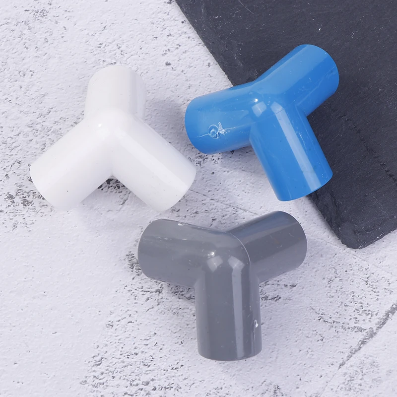 10Pcs PVC Elbow 3 Way Pipe Fittings PVC Garden Right Angle Tee Corner Joint Tent Feet Corner Center Connector