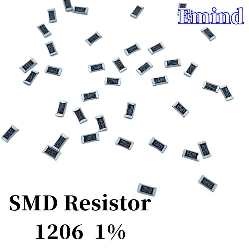 500 piezas 1206 1% resistencia Smd 0R 1 1,5 2 6,2 7,5 8,2 4,7 5,1 6,8 8.2Ohm 10K 20K 30K 33K 36K 43K 47K 51K 62K 68K 75K 82K 560K 1M