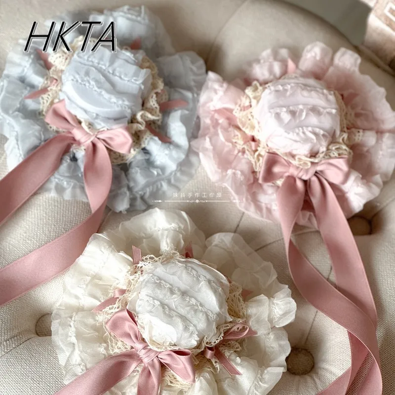 لوليتا التصميم الأصلي الحلو لون الحلوى مقاطع اكسسوارات قبعة لطيف فتاة اليدوية Kawaii كوس قبعة صغيرة قبعة النساء إكسسوارات الشعر