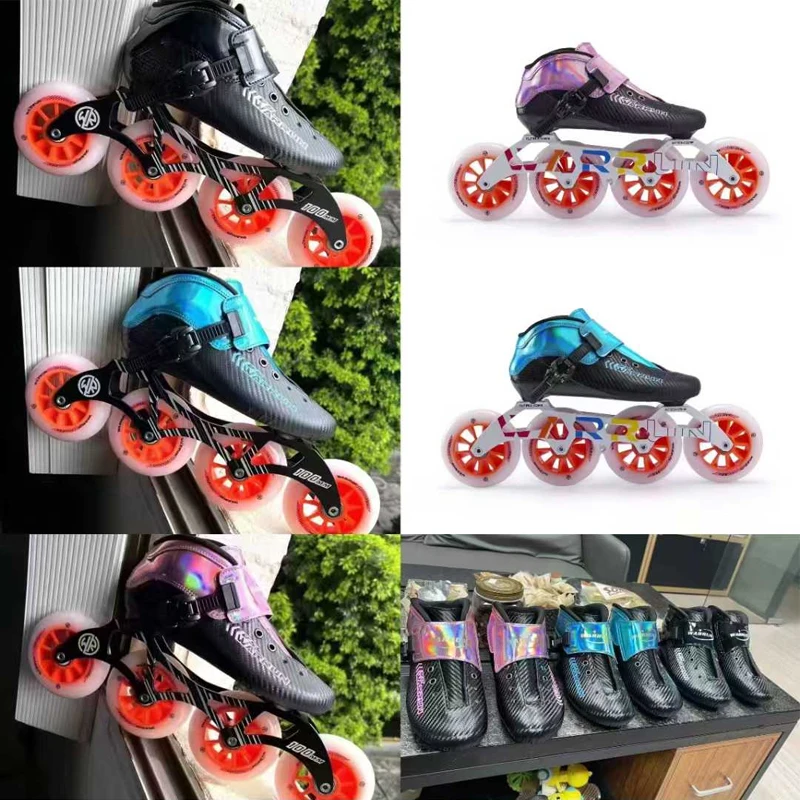 New Arrival Promotion Professional Carbon Fiber Junior Speed Inline Roller Skate Frame 3 Wheels 4 Wheels 110mm Stock Available - Image 4