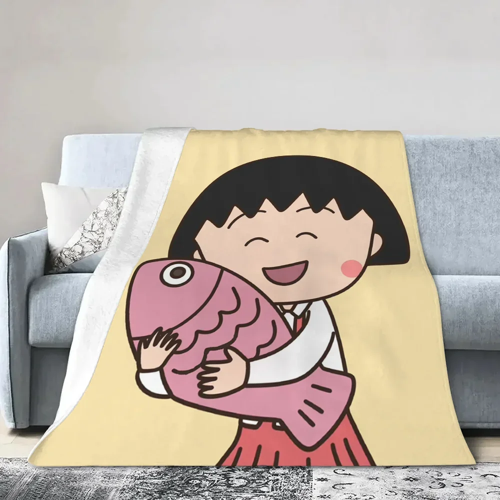 Chibi Marukos Decorative Sofa Blanket Throw Custom Blankets & Throws Fluffy Plaid Home and Decoration Beach Towel Luxury Bedding