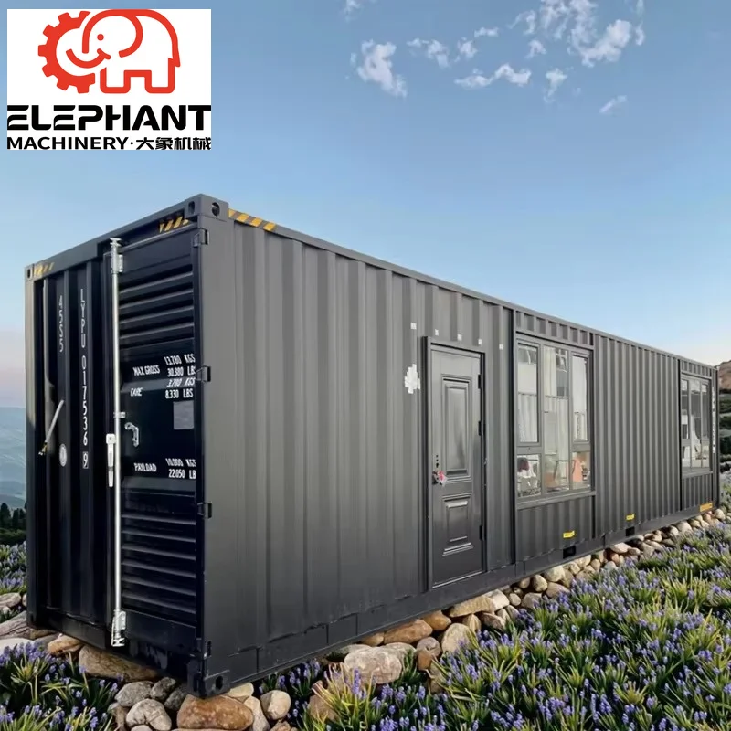 40 ft Prefab Shipping Container House Fully Furnished Shipping Container House 40HQ Recycled Shipping Container House